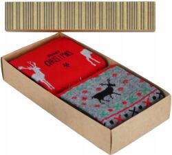  Bratex Karácsonyi Dobozos Zokni Szett, Size 39-42, rénszarvas mintás