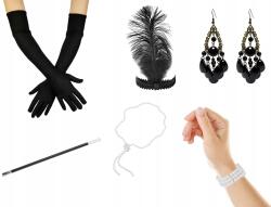 Congee Retro Charleston Kesztyű Szett, szivar, nyaklánc, fülbevaló (ZEST-RETRO10)