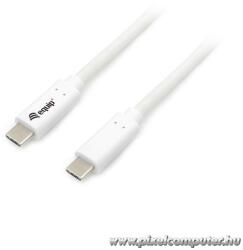 Equip Átalakító Kábel - 128361 (USB-C 3.2 Gen1 to USB-C, apa/apa, PD: 60W, fehér, 1m) (128361) - pixelcomputer