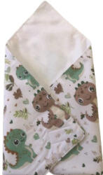  Környezetbarát öko -szalvéta / Zöld - barna dínó mintával - 28x28cm