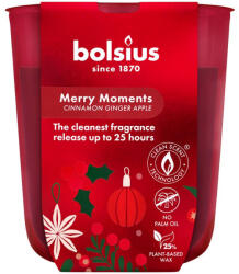 Bolsius True Glow gyertya, 80x73 mm, alma/fahéj illat, üvegben (STP012173779)