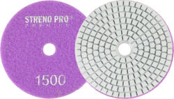 Strend Pro Premium P1500 tárcsa, 100 mm, polírozó, gyémánt, tépőzáras, nedves polírozó és csiszolókorong (STP012232437)