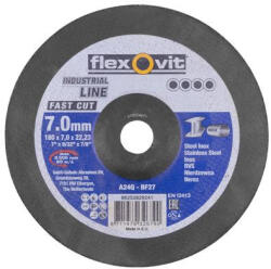 Flexovit Köszörűkorong FastCut A5360 180x7, 0x22, 2 mm, A24Q-BF27, acél (STP012230197)