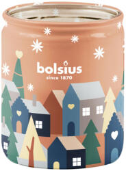 Bolsius True Glow gyertya, 82x68 mm, mogyoró/vanília, üvegben (STP012173775)