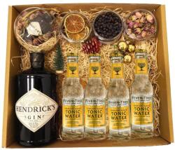  Karácsonyi Delux Hendricks Gin Tonik Szett Ginfűszerrel és Hendricks perzsa rózsás gömbbel