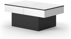 Vicco - Modern fekete-fehér dohányzóasztal bővíthető asztallappal