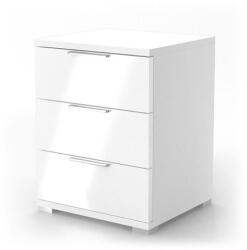 Vicco Florenz 3 fiókos éjjeliszekrény, fehér-magasfényű fehér