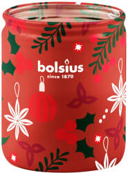 Bolsius True Glow gyertya, 82x68 mm, alma/fahéj illat, üvegben (STP012173774)