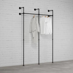 Walteco DARIO II EGYSZEMÉLYES - Rusticline gardróbszekrény szett, falra szerelhető, 2220x2300mm (WT-3184)