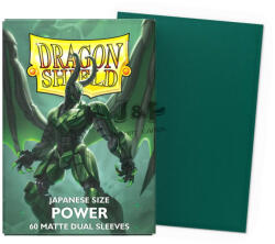  Dragon Shield Japanese size Dual Matte Sleeves - Metallic Green / Power 62x89mm (60db/csomag)