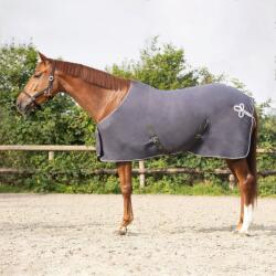 QHP Polár lótakaró díszítéssel, Szürke/ezüst - 130 cm