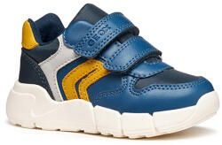 GEOX pantofi sport pentru băieți cu închidere velcro albastru/muștar (149DF0)