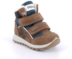 PRIMIGI Pantofi Gore-tex pentru băieți cu velcro și căptușeală din blană maro/albastru (148F21)
