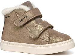 GEOX pantofi de fată impermeabili căptușiți cu velcro Gri fumuriu (149D83)