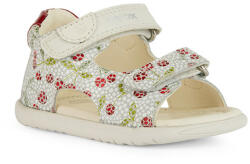 GEOX Sandale copii, fete, Macchia, piele, model cu cirese, 19/26 model alb/rosu (13F77B)