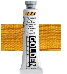 Golden Acrylics Heavy Body akrilfesték, 59 ml - 1386, transparent yellow iron oxide