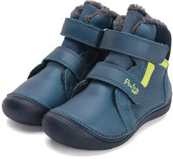 Ponte20 Ghete îmblănite băieți, talpa supinată, velcro, bleu/verde neon, 24/33 albastru (1420EB)
