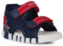 GEOX Sandale copii mici, Iupidoo, băieți, textil, bleu-rosu, 19/26 albastru închis/roșu (13F803)