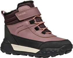 GEOX călcâi înalt cu velcro și dantelă căptușită impermeabilă fete pantofi violet/negru (149E3F)