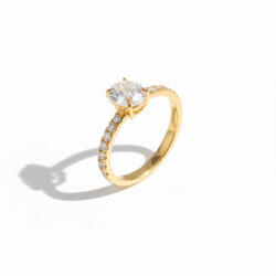 KÁRPÁTHY ékszer Aranyozott köves gyűrű ovális vágással