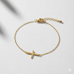 KÁRPÁTHY ékszer Kereszt aranyozott karkötő