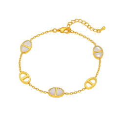 KÁRPÁTHY ékszer Holdfény gyöngyház karkötő, aranyozott