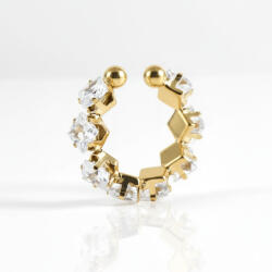 KÁRPÁTHY ékszer White Diamond gyűrű, aranyozott