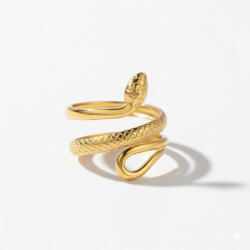 KÁRPÁTHY ékszer Királykobra gyűrű, aranyozott