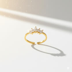 KÁRPÁTHY ékszer Liliomfény aranyozott cirkónia gyűrű