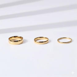 KÁRPÁTHY ékszer Aranyozott gyűrű kerekített széllel, 3 mm