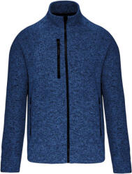 Kariban Férfi poliészter cipzáras dzseki, Kariban KA9106, Light Royal Blue Mélange-2XL (ka9106lrom-2xl)