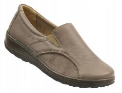 Helios Komfort 453 női félcipő, bézs, bőr, bebújós, Size 36-42 (453.02)