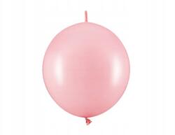 Party Deco Lufik, 28cm, Pastel Baby Pink, összekötővel, 20db