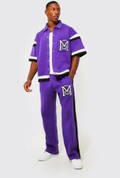 Boohooman M0C16 Boohoo Férfi Pulóver Lila Oversize L M