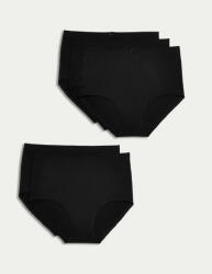 Marks & Spencer Памучни бикини с талия от Lycra®, 5 бр. в опаковка Marks & Spencer черни Marks & Spencer | Cheren | ЖЕНИ | S
