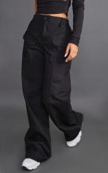 Prettylittlething Laza, Fekete, Magas Derékú Nadrág Zsebekkel Prettylittlething 42