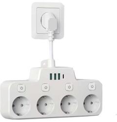  Prelungitor 4cai cu intrerupator 3xUSB 1xUSB-C (M-15281)