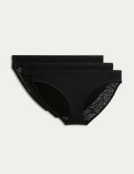 Marks & Spencer Комплект от три дамски черни дантелени бикини Marks & Spencer Marks & Spencer | Cheren | ЖЕНИ | XS