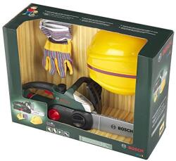 Klein Toys Fierastrau cu lant Bosch cu manusi si casca de lucru - jucarie - 8456 (8456)