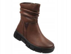 Cambell 25-19304 női bakancs, barna, valódi bőr, cipzáras (25-19304.BRĄZ)