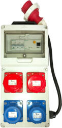  DIX-380 2 2P Tablou organizare santier precablat 4L, T2x16A+M2x16A, 9kW, IP67 (PE-7354032176)