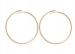  18k aranyozott fülbevaló, rózsaszín karikákkal, 8cm