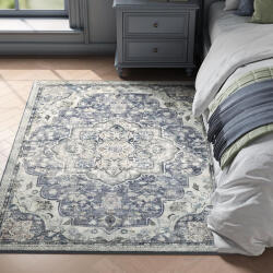 SONGMICS Covor decorativ antiderapant, stil vintage, lavabil la masina, 120×170 cm, gri (EZ-TAR032G01) Covor