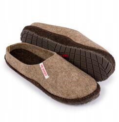 IRE SHOES Ireshoes Női gyapjúfilc papucs, barna, strapabíró talp (KFPVC24-211)