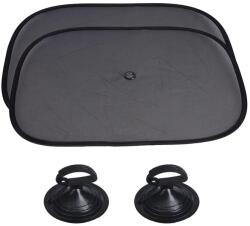 VERK GROUP Set de parasolare auto cu ventuze, 2 bucăți, negru (01304)