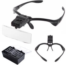 Verk Group Lupă Frontală pe Cap Tip Ochelari cu 2 LED-Uri (09021)