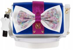 Massimo Connti Massimo Contti kézitáska, valódi bőr, fehér, 22×16×6cm, postás táska (787 NIEBIESKI)