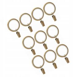 ESTAdeco Béka Karika, függönykarnishoz, 16/19mm, arany, 10 db (KÓŁKO CICHE z żabką 19 mm ZŁOTO ANTYK KPL10)