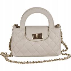 Massimo Connti Massimo Contti kézitáska, valódi bőr, steppelt bézs, postás táska (749BE)