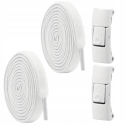  Kötés nélküli cipőfűző univerzális gumi elasztikus fehér (Sznurówki bez wiązania sznurowadła gumowe)